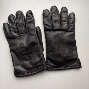 Men's Black Genuine Leather Gloves Size XL
